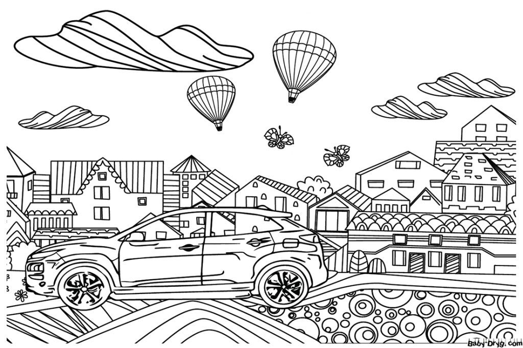 Hyundai drawing | Coloring Hyundai