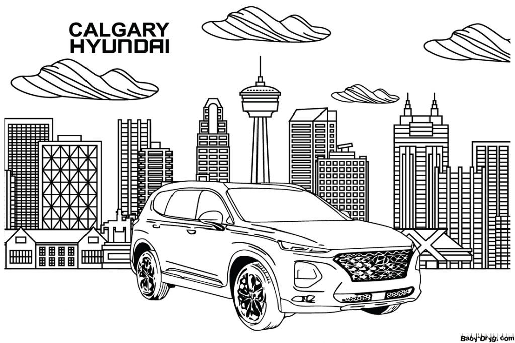 Hyundai for children Coloring Page | Coloring Hyundai