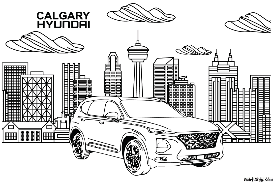Hyundai for children Coloring Page | Coloring Hyundai