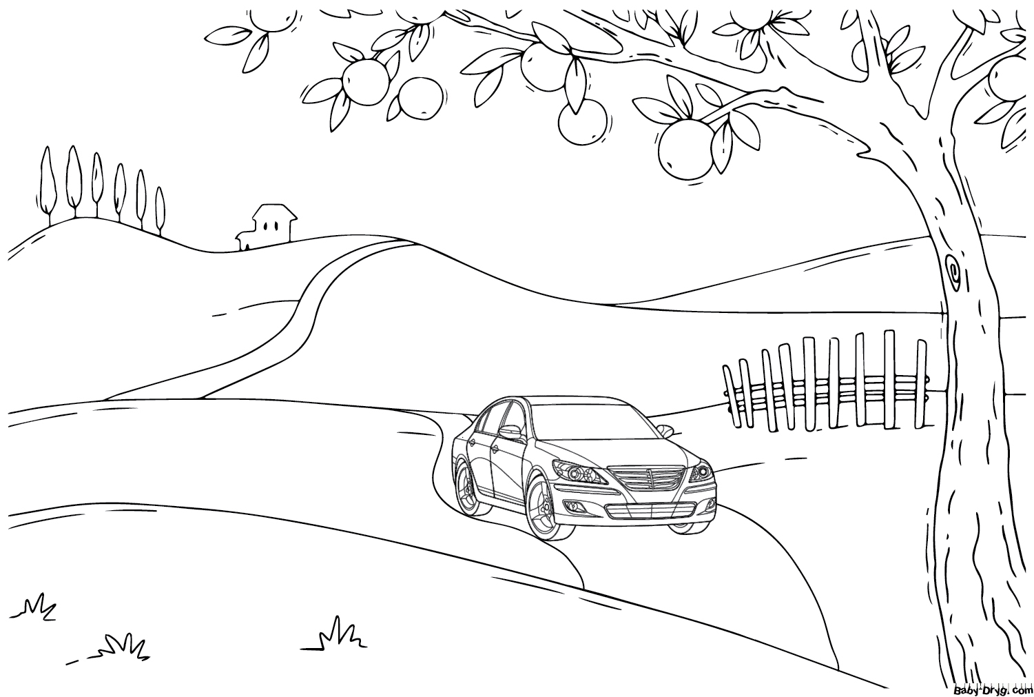 Hyundai Genesis Coloring Page | Coloring Hyundai