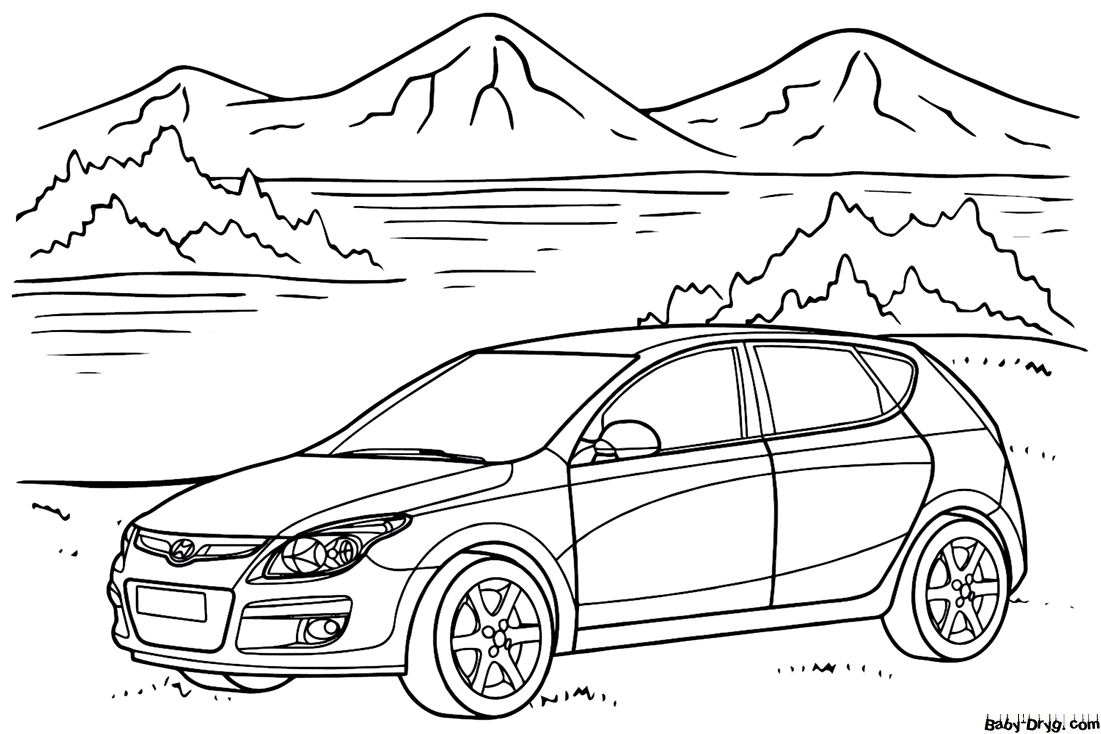 Hyundai I30 Coloring Page | Coloring Hyundai