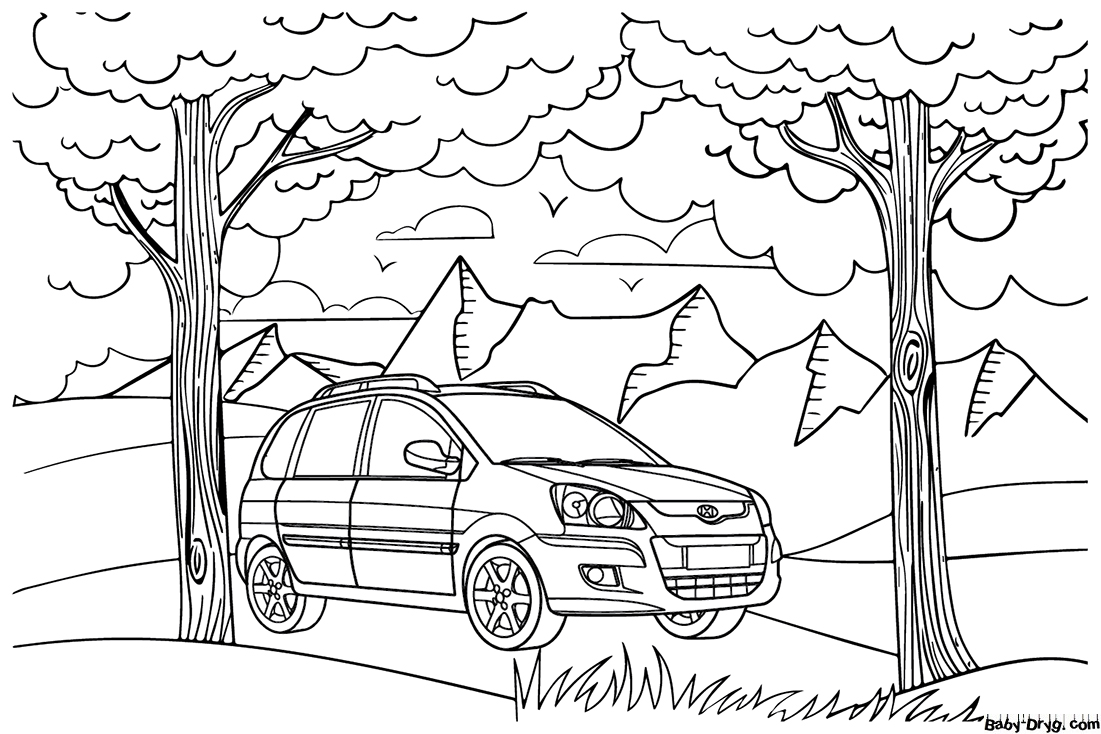 Hyundai Matrix Coloring Page | Coloring Hyundai