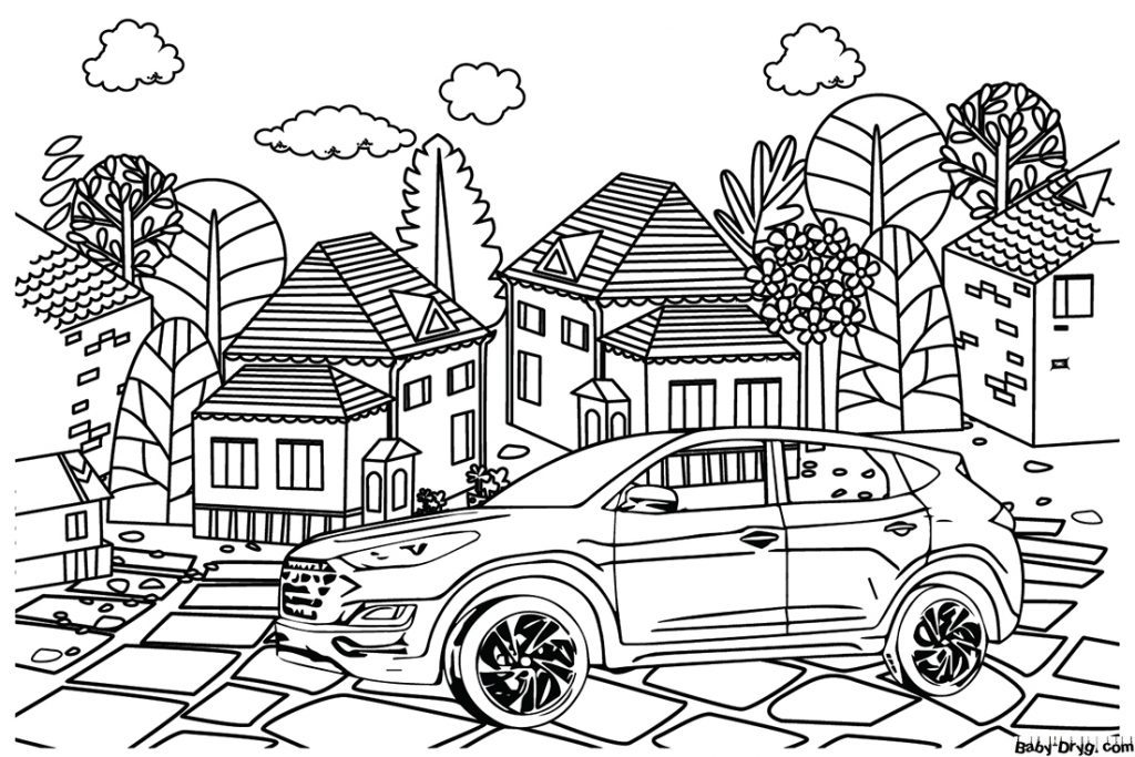 Hyundai to print Coloring Page | Coloring Hyundai