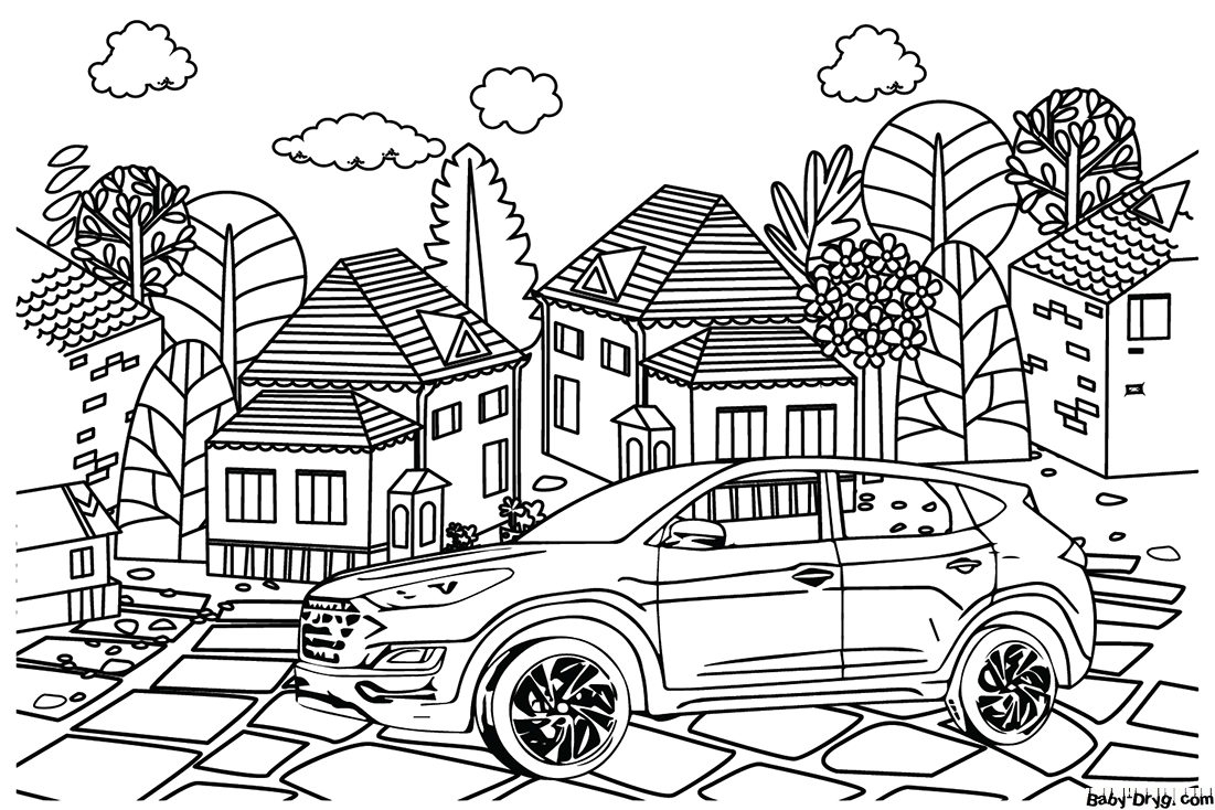Hyundai to print Coloring Page | Coloring Hyundai