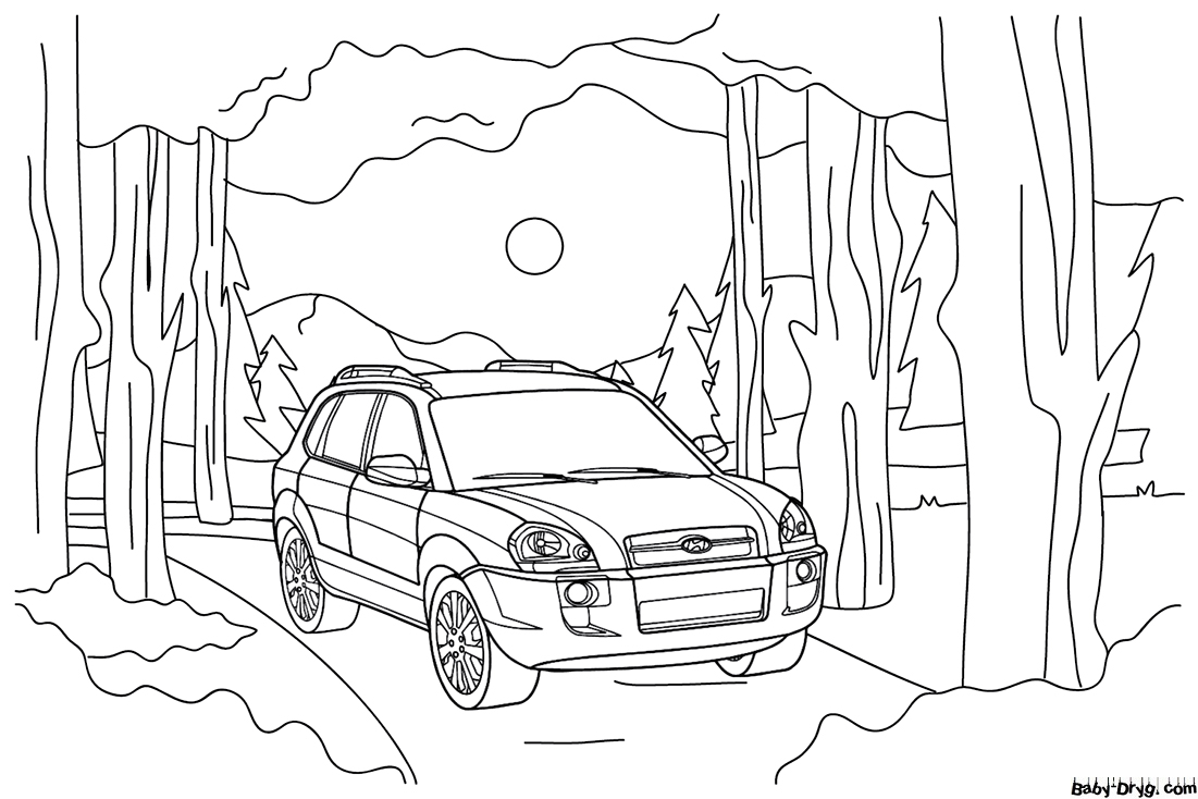 Hyundai Tucson Coloring Page | Coloring Hyundai