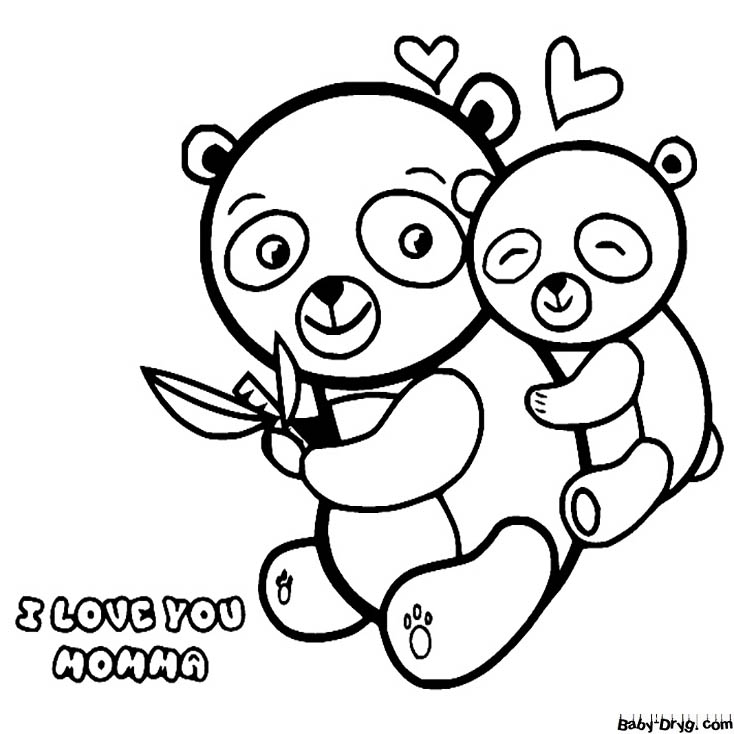 I Love You Momma Coloring Page | Coloring Mother's Day