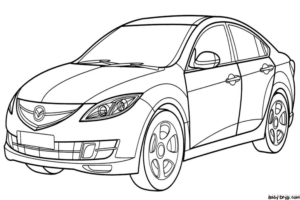 Mazda 6 Coloring Page | Coloring Mazda