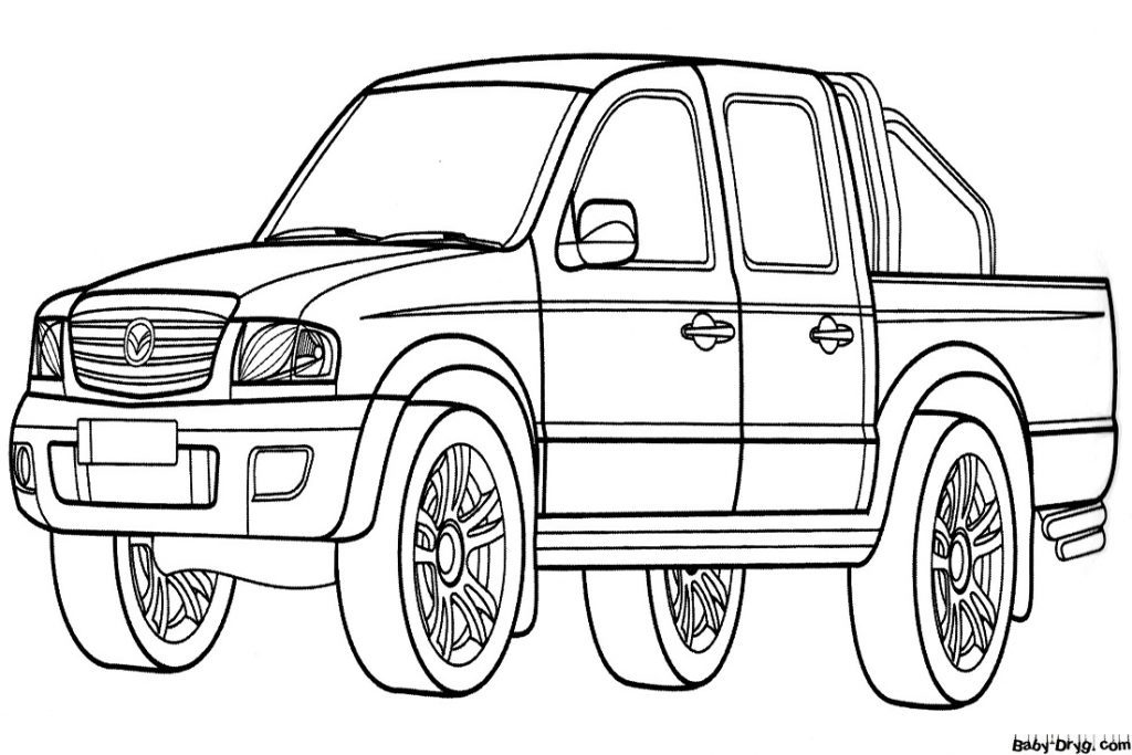 Mazda B2500 Coloring Page | Coloring Mazda