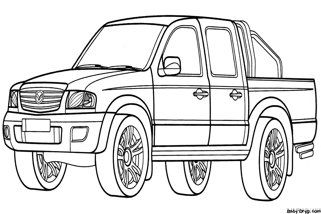 Mazda B2500 Coloring Page | Coloring Mazda