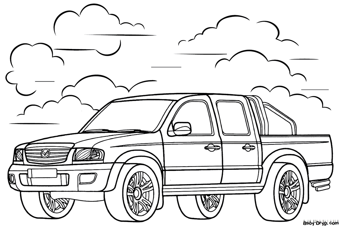 Mazda B-2500 Coloring Page | Coloring Mazda