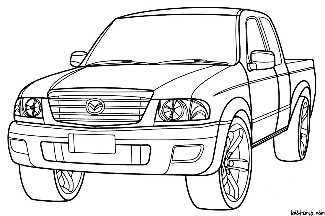Mazda B-series Coloring Page | Coloring Mazda