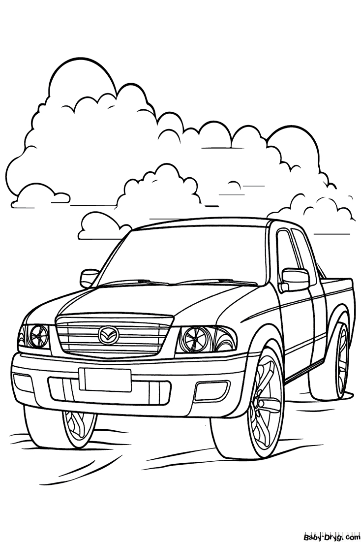 Mazda B-Series pickup Coloring Page | Coloring Mazda