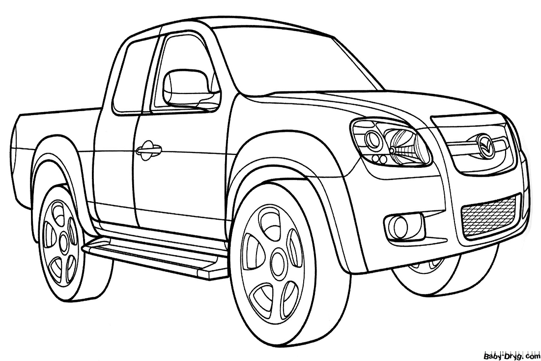 Mazda BT-50 Coloring Page | Coloring Mazda