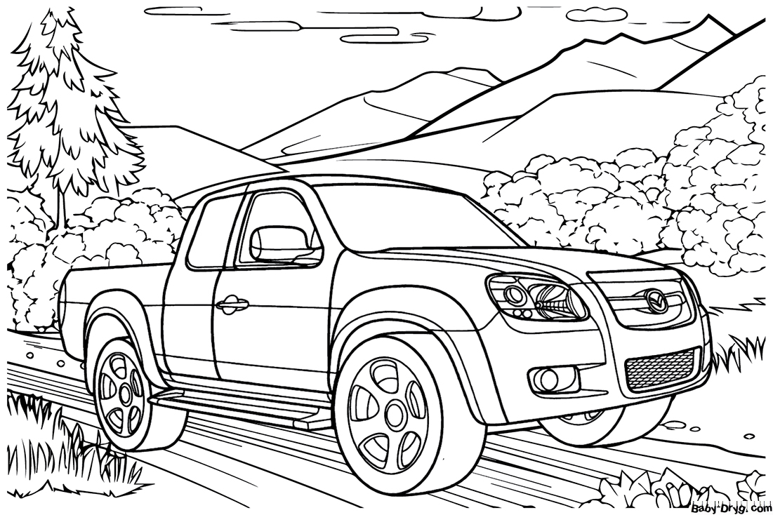 Mazda BT-50 pickup Coloring Page | Coloring Mazda