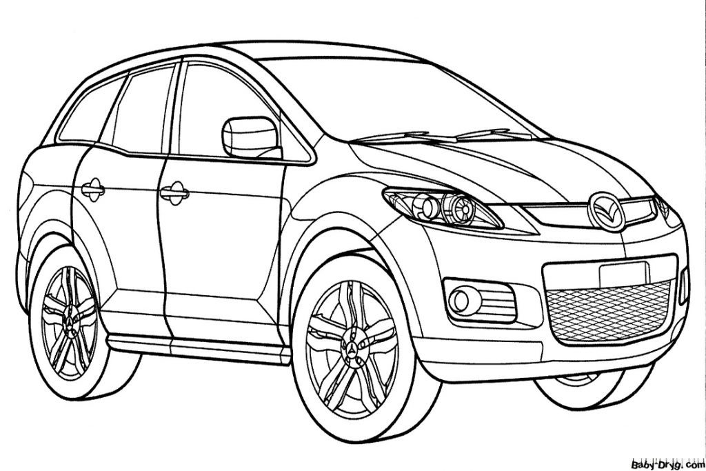 Mazda CX-7 Coloring Page | Coloring Mazda