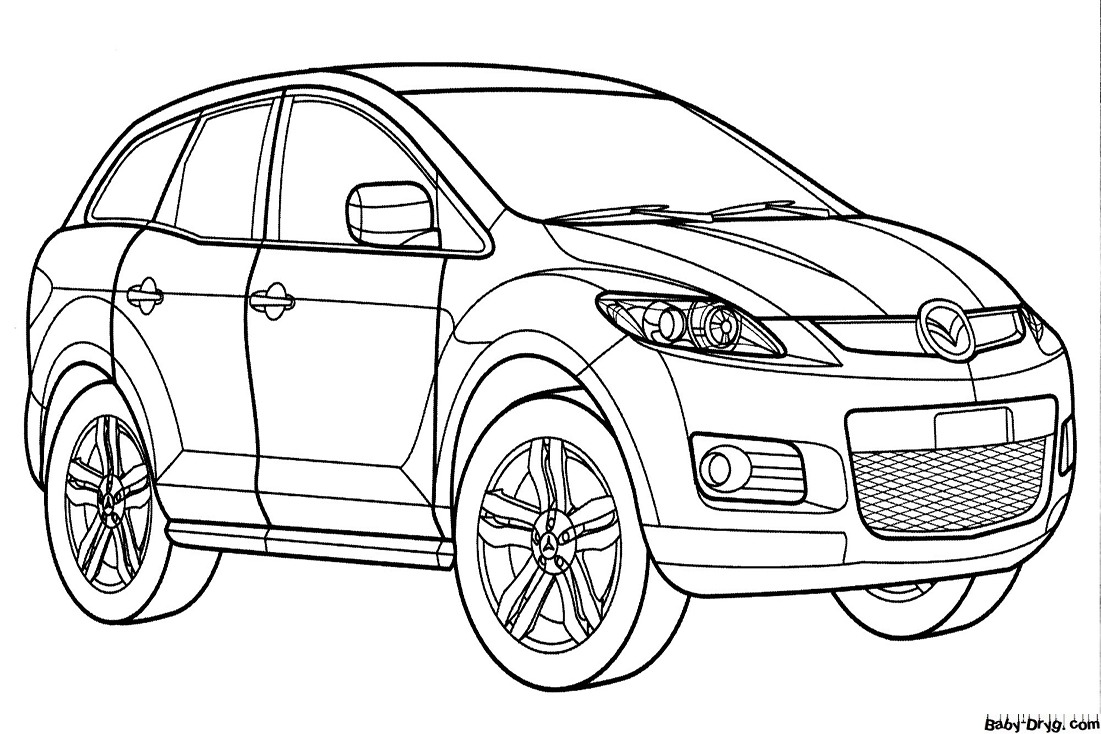 Mazda CX-7 Coloring Page | Coloring Mazda