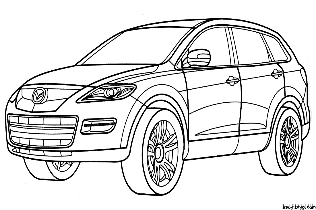 Mazda CX-9 Coloring Page | Coloring Mazda