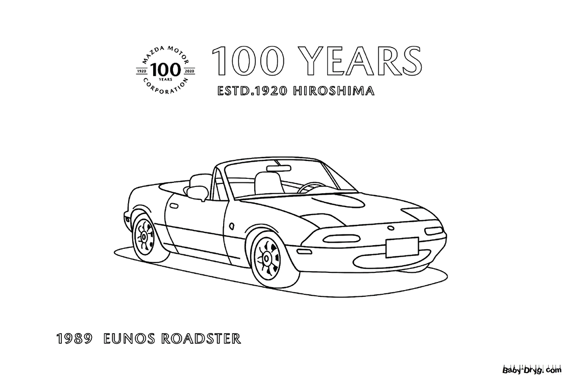 Mazda Eunos Roadster Coloring Page | Coloring Mazda