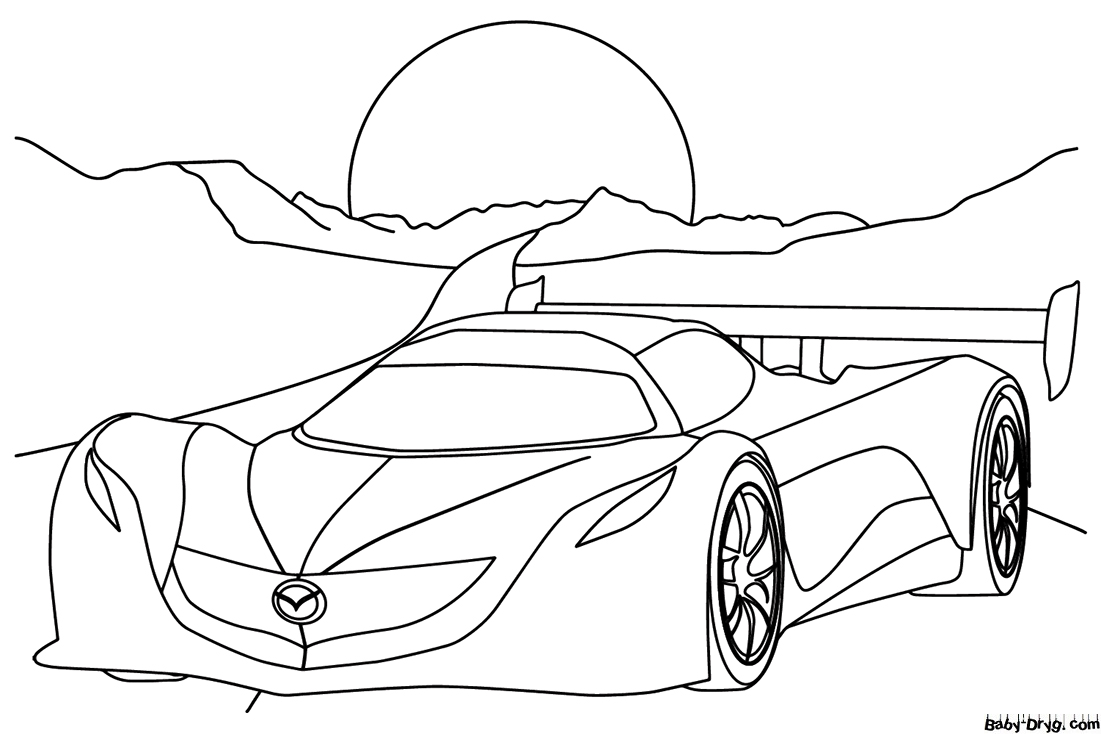 Mazda Furai Coloring Page | Coloring Mazda