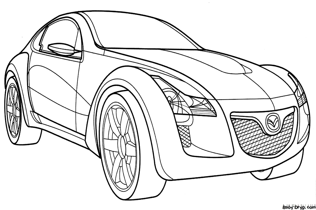 Mazda Kabura Coloring Page | Coloring Mazda