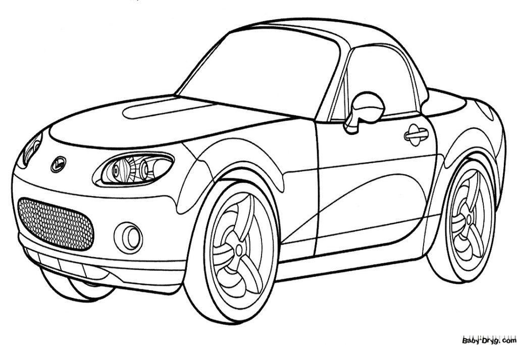 Mazda MX-5 Coloring Page | Coloring Mazda