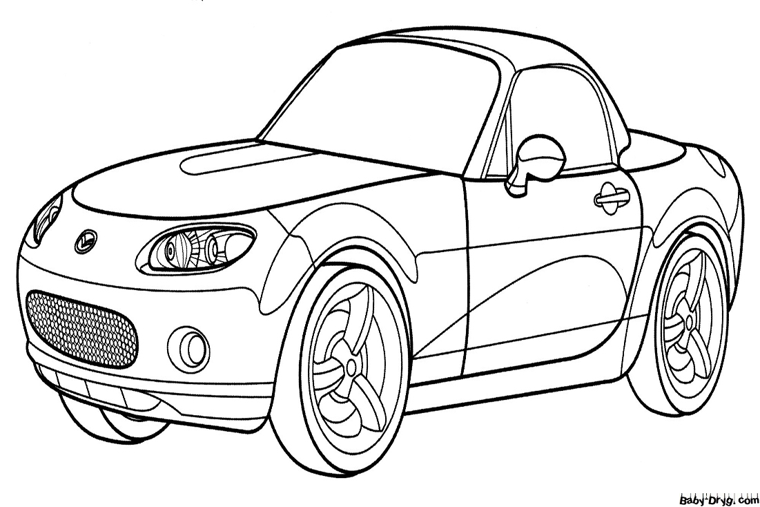 Mazda MX-5 Coloring Page | Coloring Mazda
