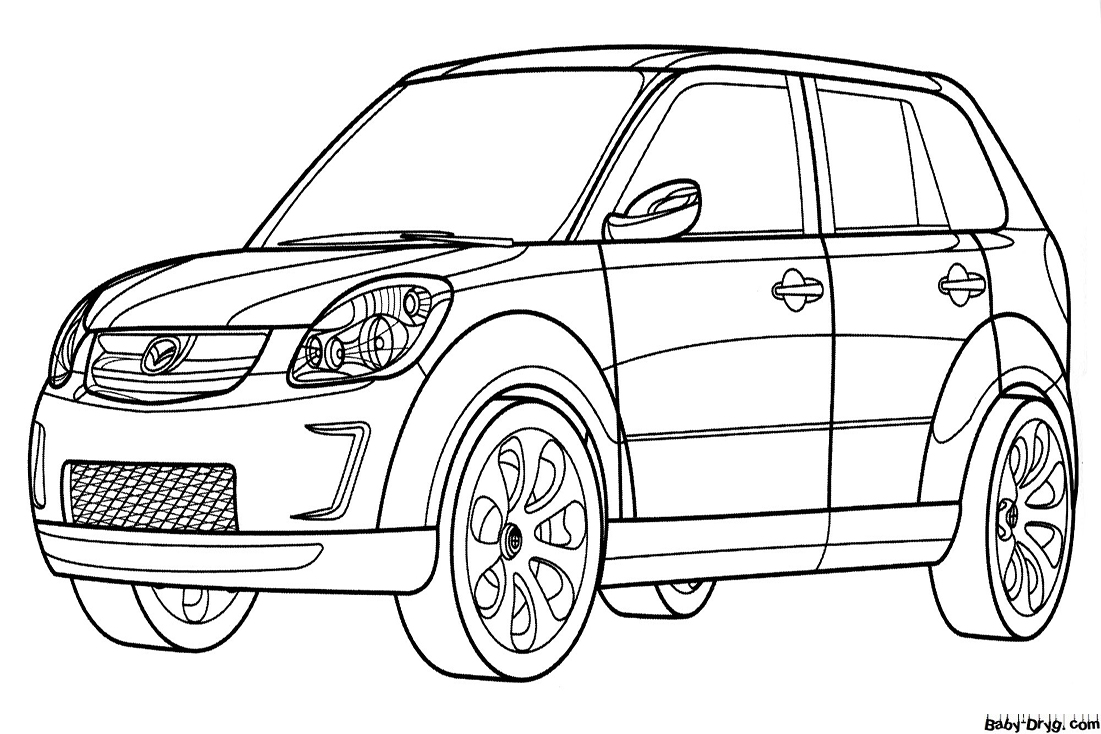 Mazda MX-Micro Sport Coloring Page | Coloring Mazda