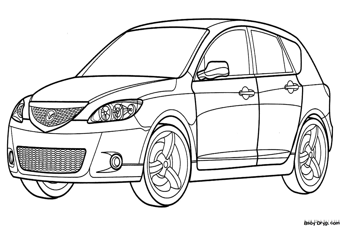 Mazda MX Sportif Coloring Page | Coloring Mazda