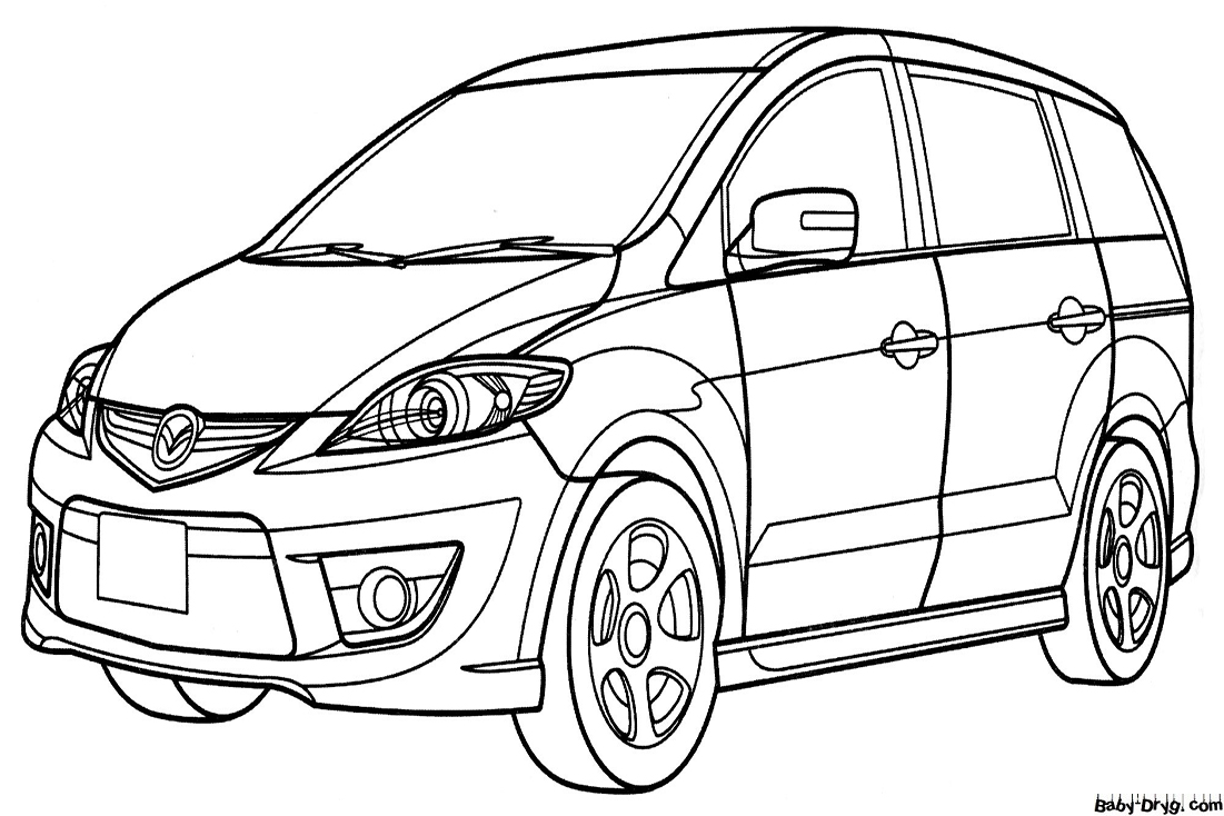 Mazda Premacy Coloring Page | Coloring Mazda