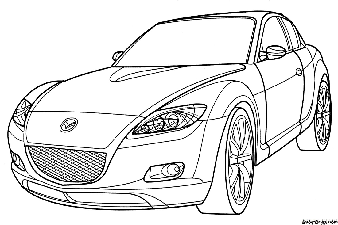 Mazda RX-8 Coloring Page | Coloring Mazda