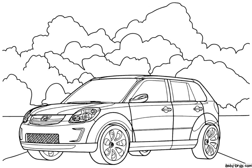 Mazda Verisa Coloring Page | Coloring Mazda