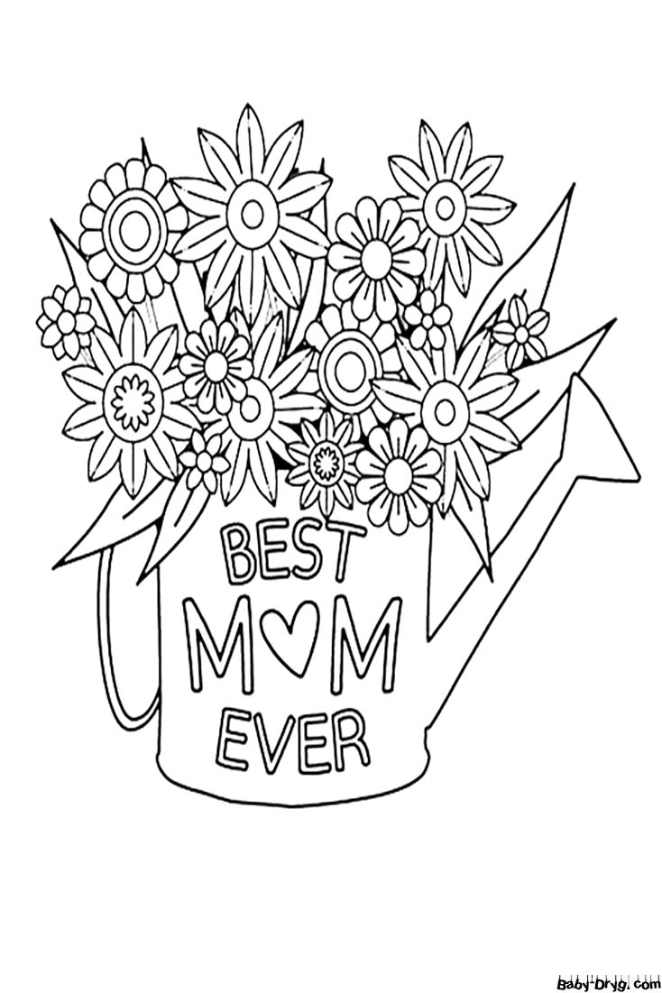 Mother's Day - Best Mom Ever Coloring Page | Coloring Mother's Day