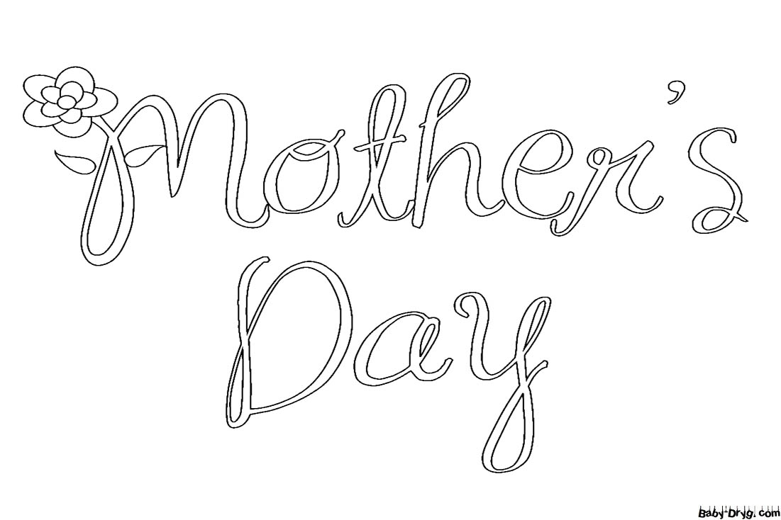 Mother's Day Coloring Page | Coloring Mother's Day