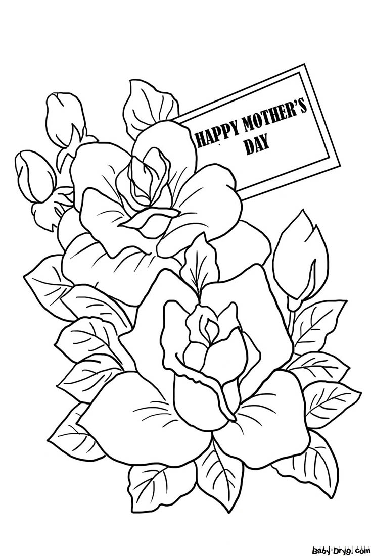 Mothers Day Cards Coloring Page | Coloring Mother's Day