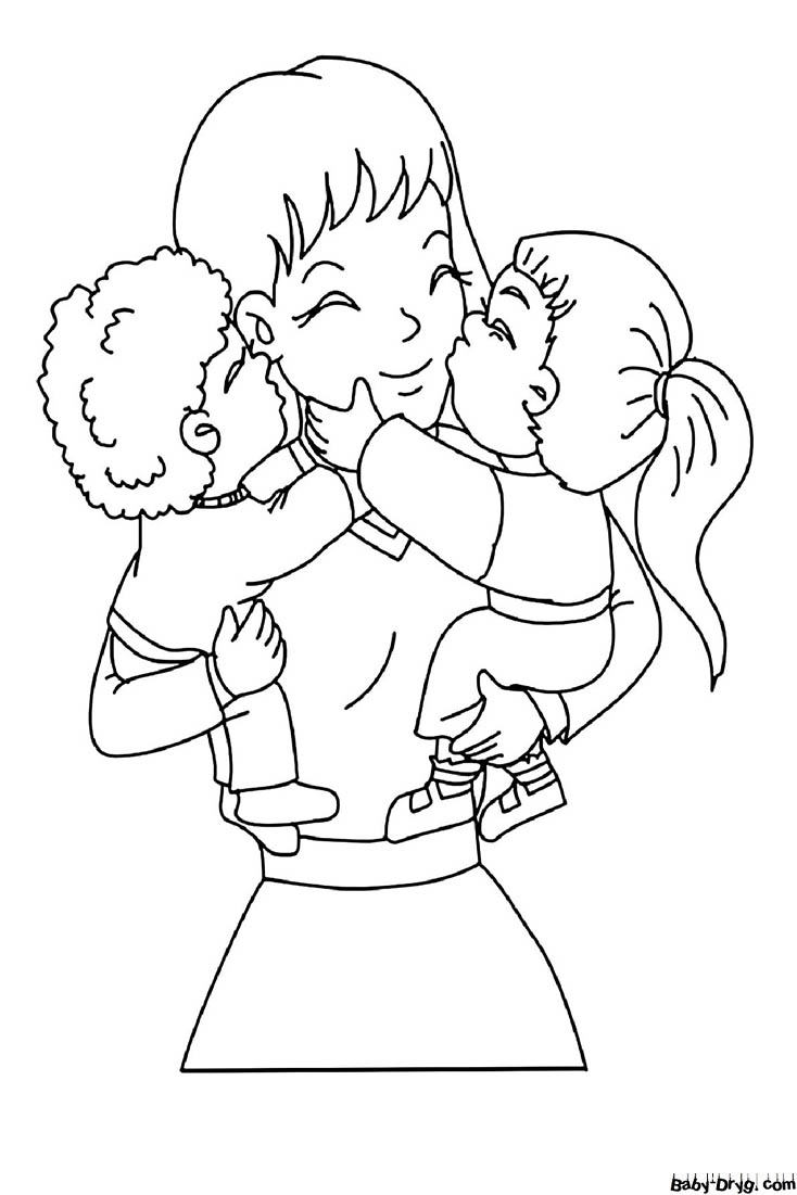 My favorite mom Coloring Page | Coloring Mother's Day