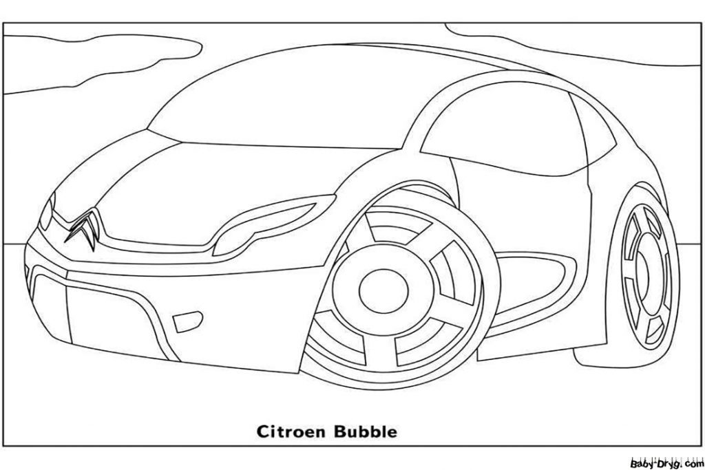 Раскраска Citroën Bubble | Раскраски Ситроен / Citroën