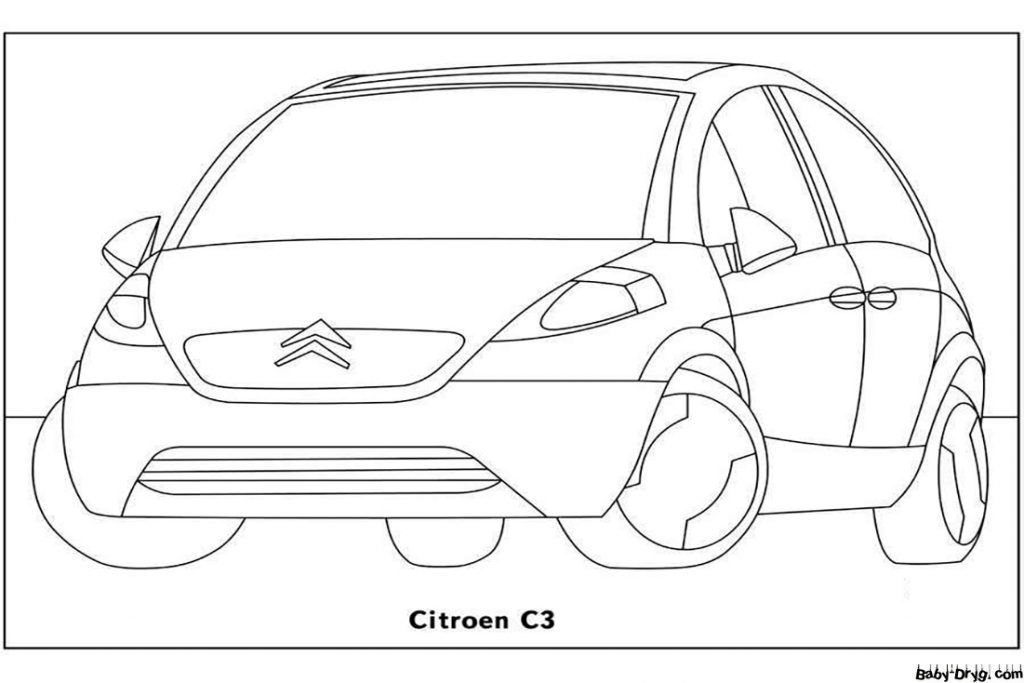 Раскраска Citroën C3 | Раскраски Ситроен / Citroën