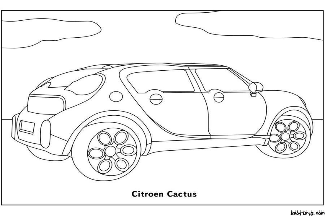 Раскраска Citroën C4 Cactus | Раскраски Ситроен / Citroën