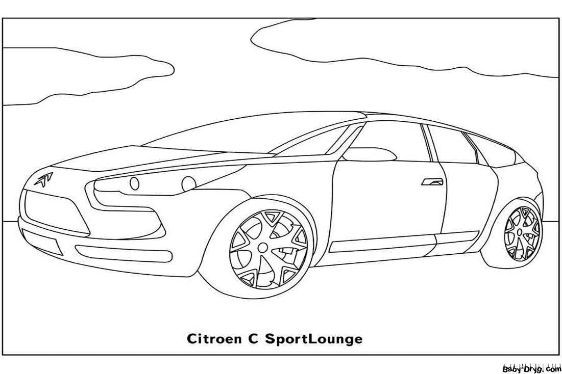 Раскраска Citroën C-Sportlounge | Раскраски Ситроен / Citroën