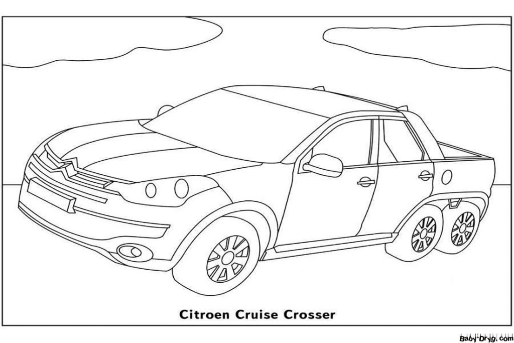 Раскраска Citroën Cruise Crosser | Раскраски Ситроен / Citroën