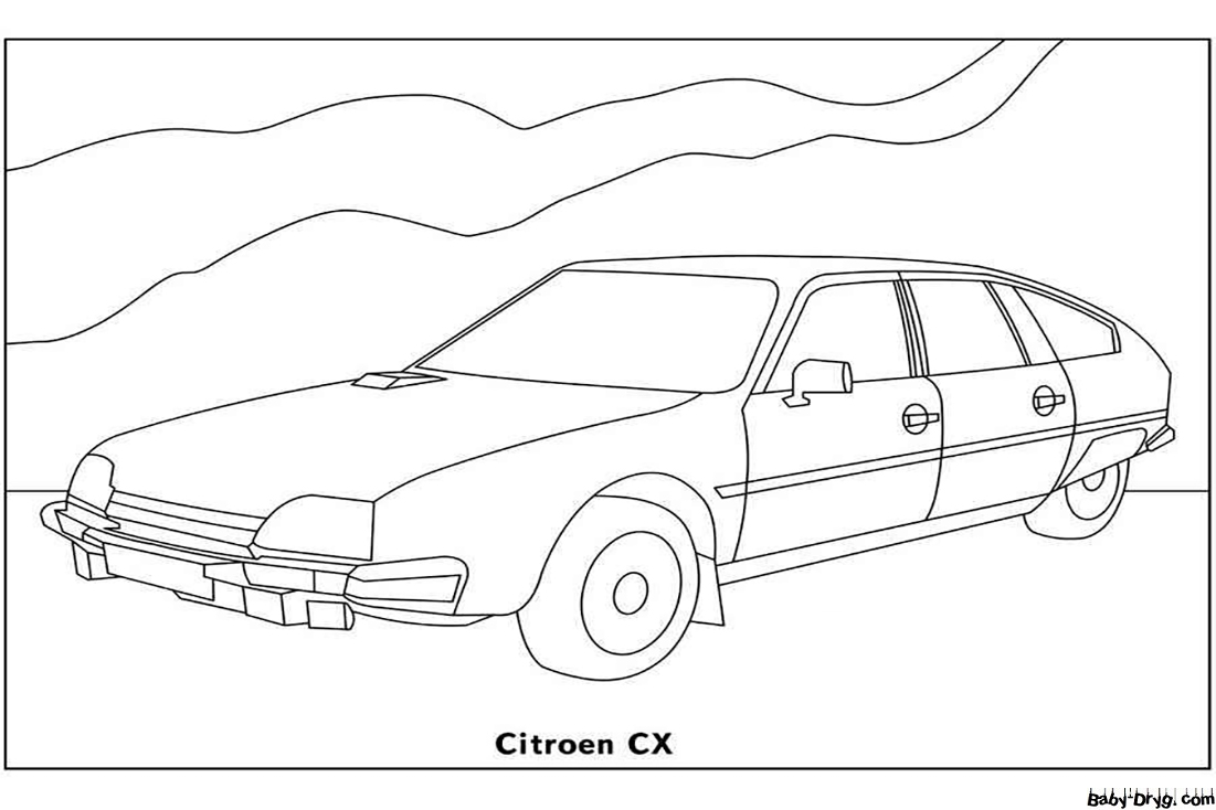 Раскраска Citroën CX | Раскраски Ситроен / Citroën