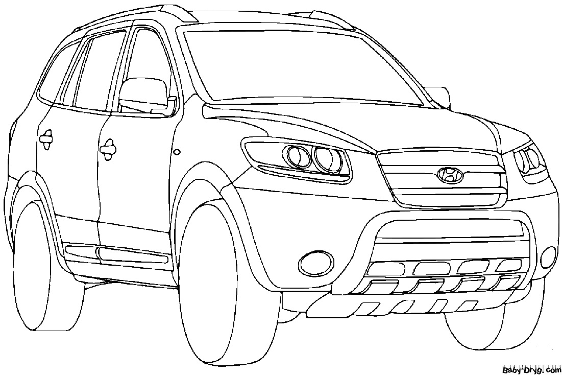 Simple picture of Hyundai | Coloring Hyundai