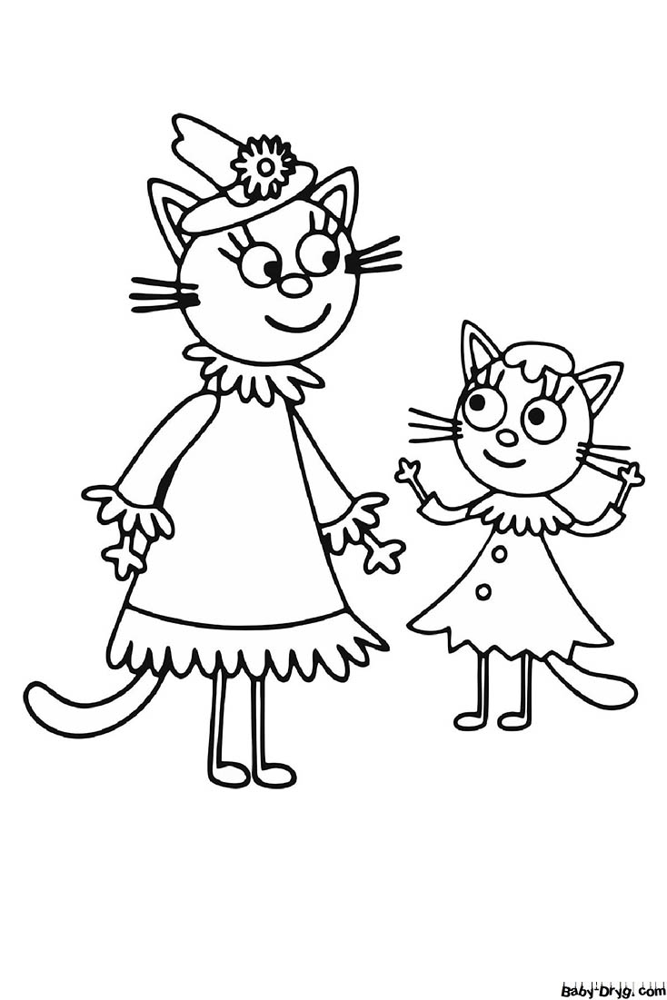 Sweetie and Mommy Coloring Page | Coloring Mother's Day
