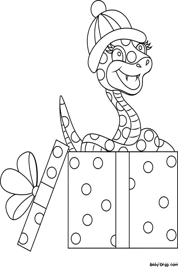 Year of the Snake Coloring Page for Kids | Coloring Year Snake 2025