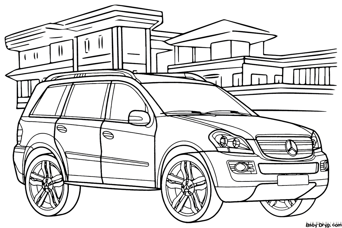 Free Mercedes-Benz Coloring Page | Coloring Mercedes Benz