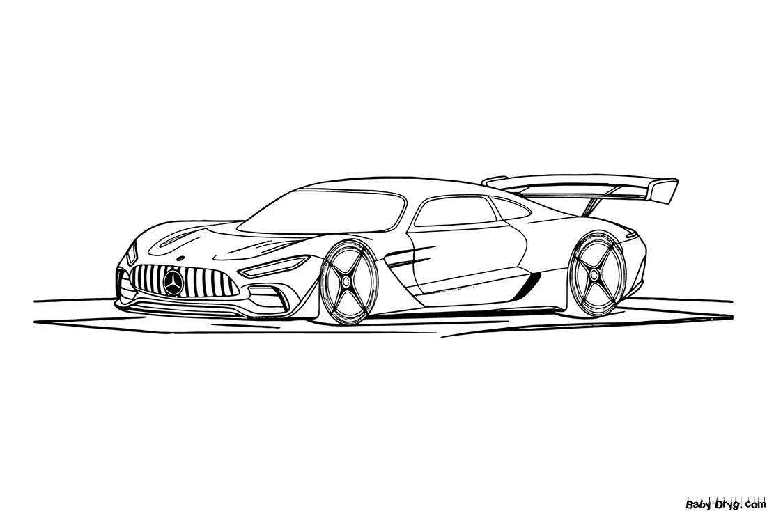 Mercedes AMG ONE hypercar Coloring Page | Coloring Mercedes Benz
