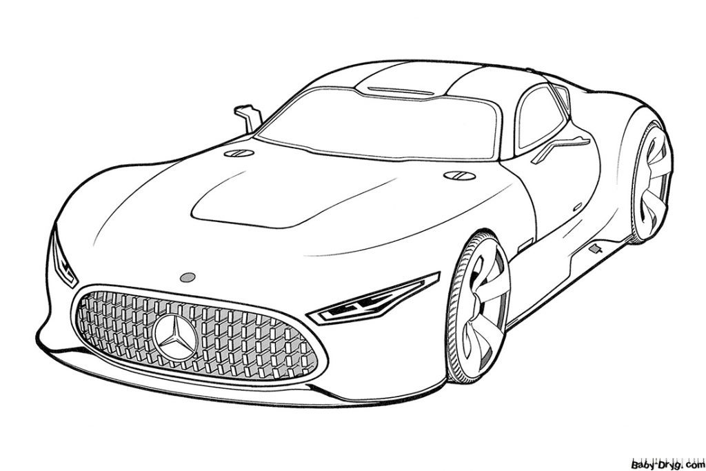 Mercedes AMG Vision concept car Coloring Page | Coloring Mercedes Benz