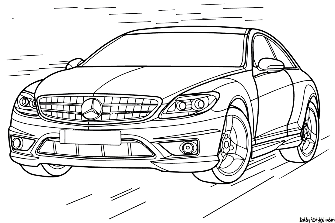 Mercedes-Benz CL-Class Coloring Page | Coloring Mercedes Benz