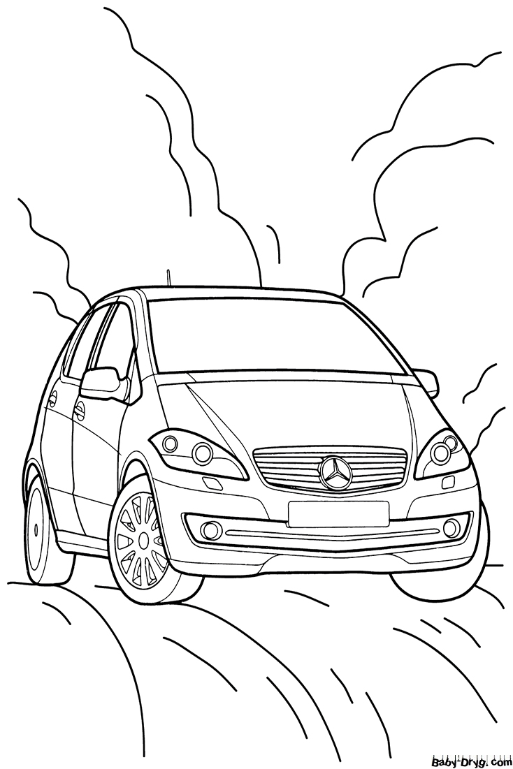 Mercedes-Benz CL-Class W216 Coloring Page | Coloring Mercedes Benz