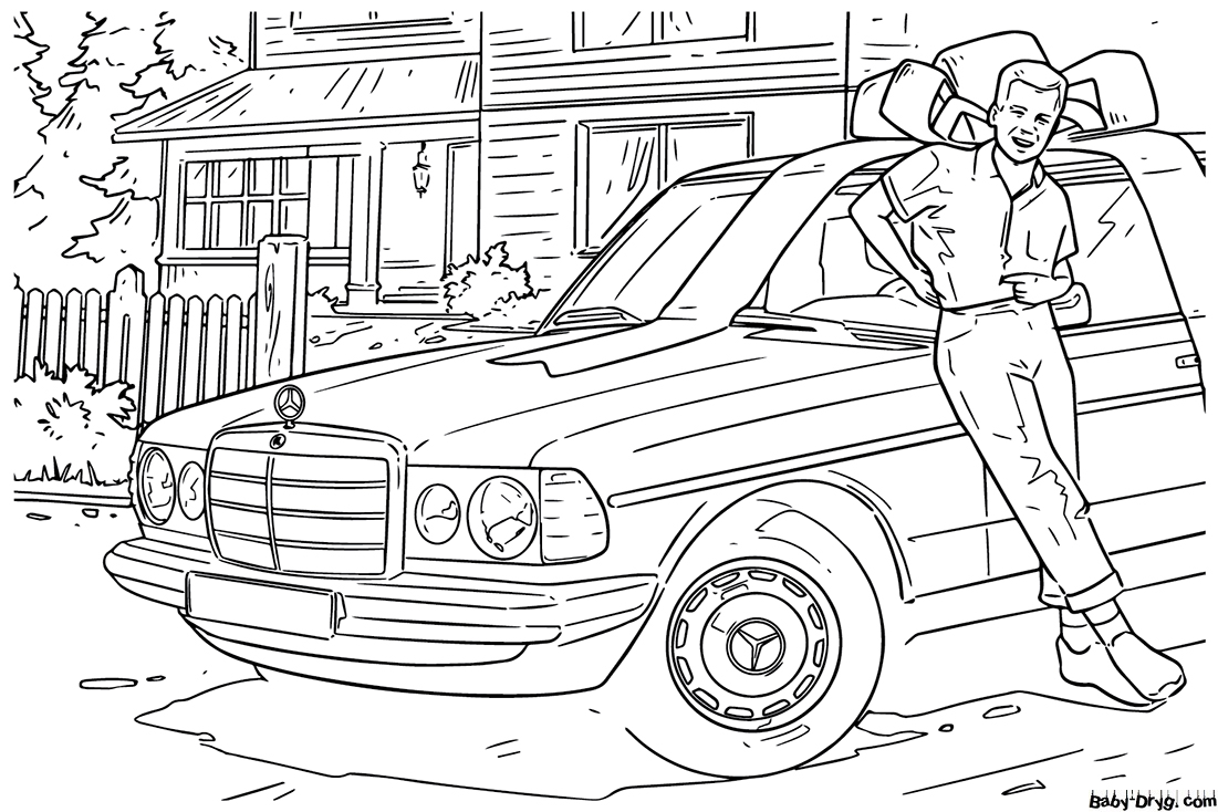 Mercedes-Benz free Coloring Page | Coloring Mercedes Benz
